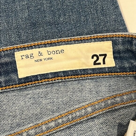 RAG & BONE Blue Cate Mid Rise Ankle Skinny Jeans in Palmer size 27 - Picture 13 of 16